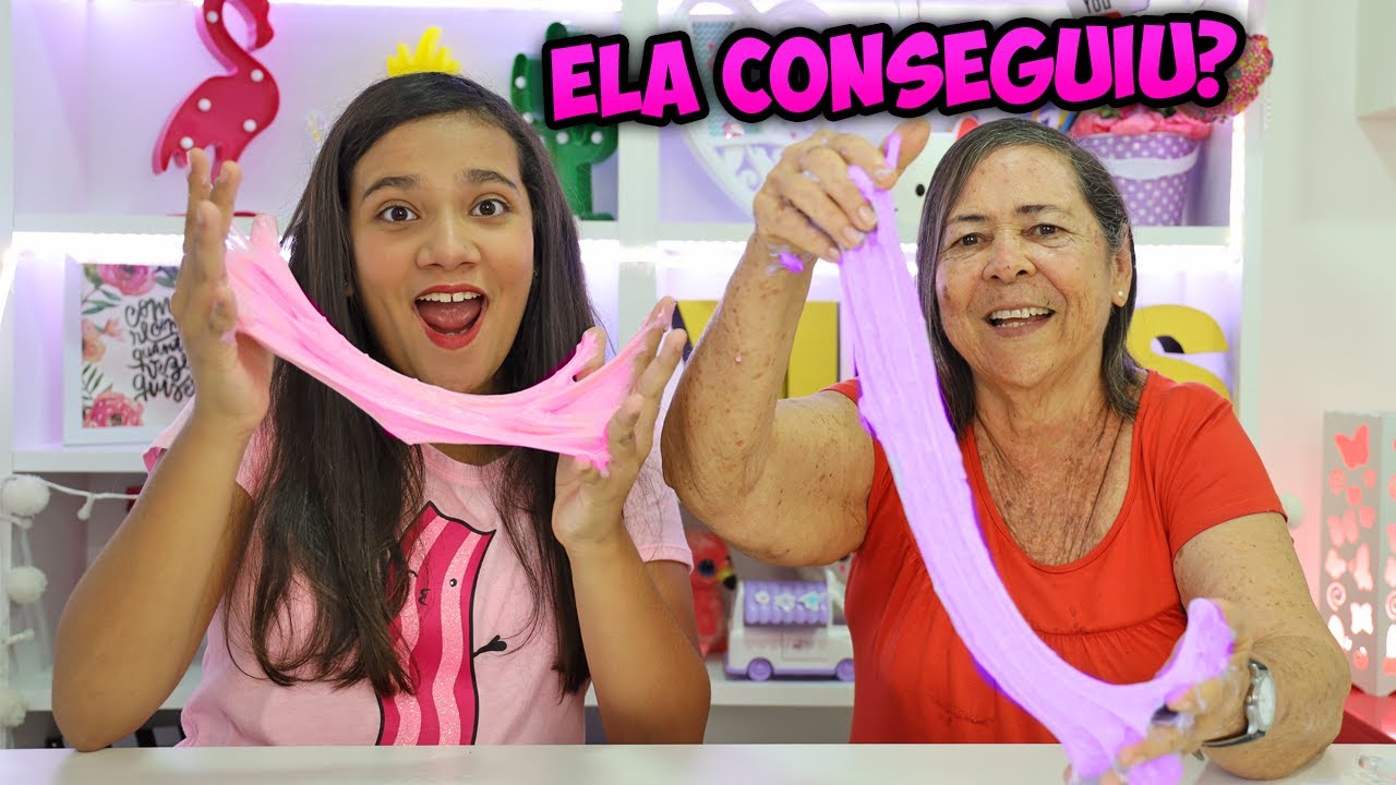 ENSINEI MINHA AVÓ A FAZER SLIME! - JULIANA BALTAR