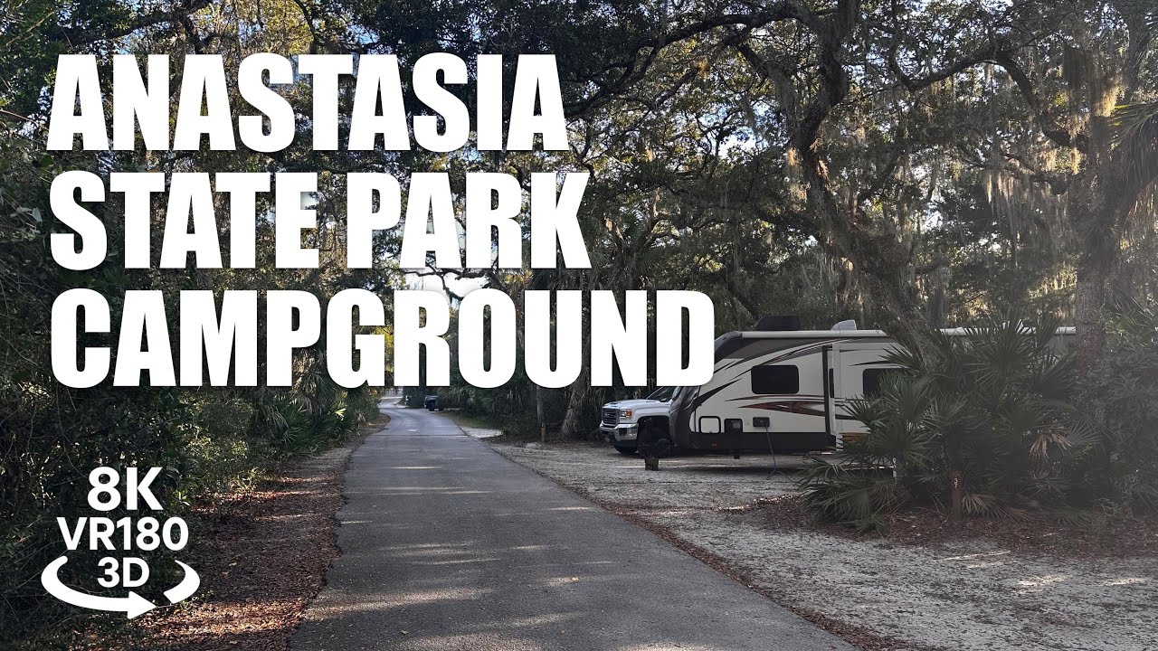 Anastasia State Park Campground VR180 8K 3D | Campsites RV & Tent Loops | VR视频 8K 3D動画 VR旅行