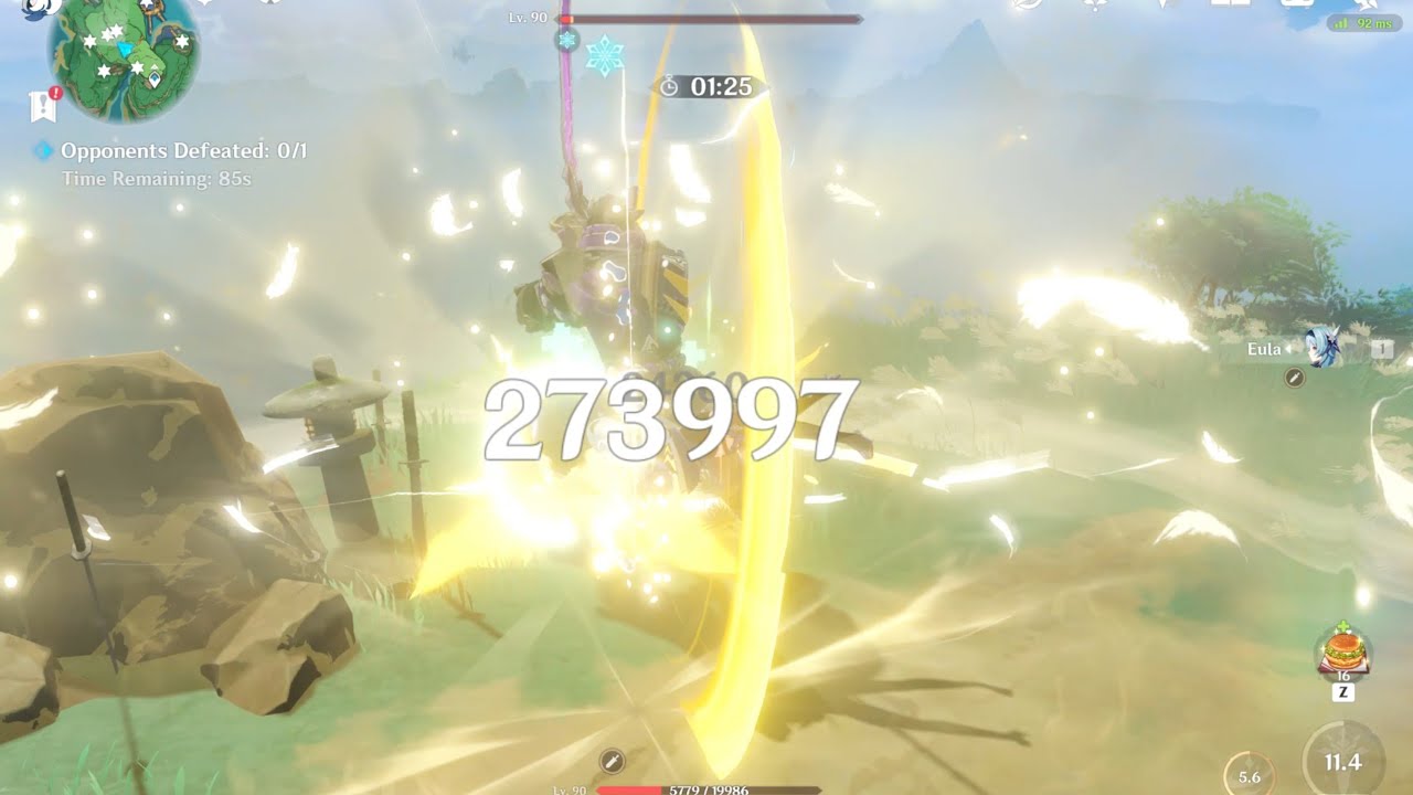 Eula Solo Raw Damage C0 SOBP R1 Showcase ー 270k