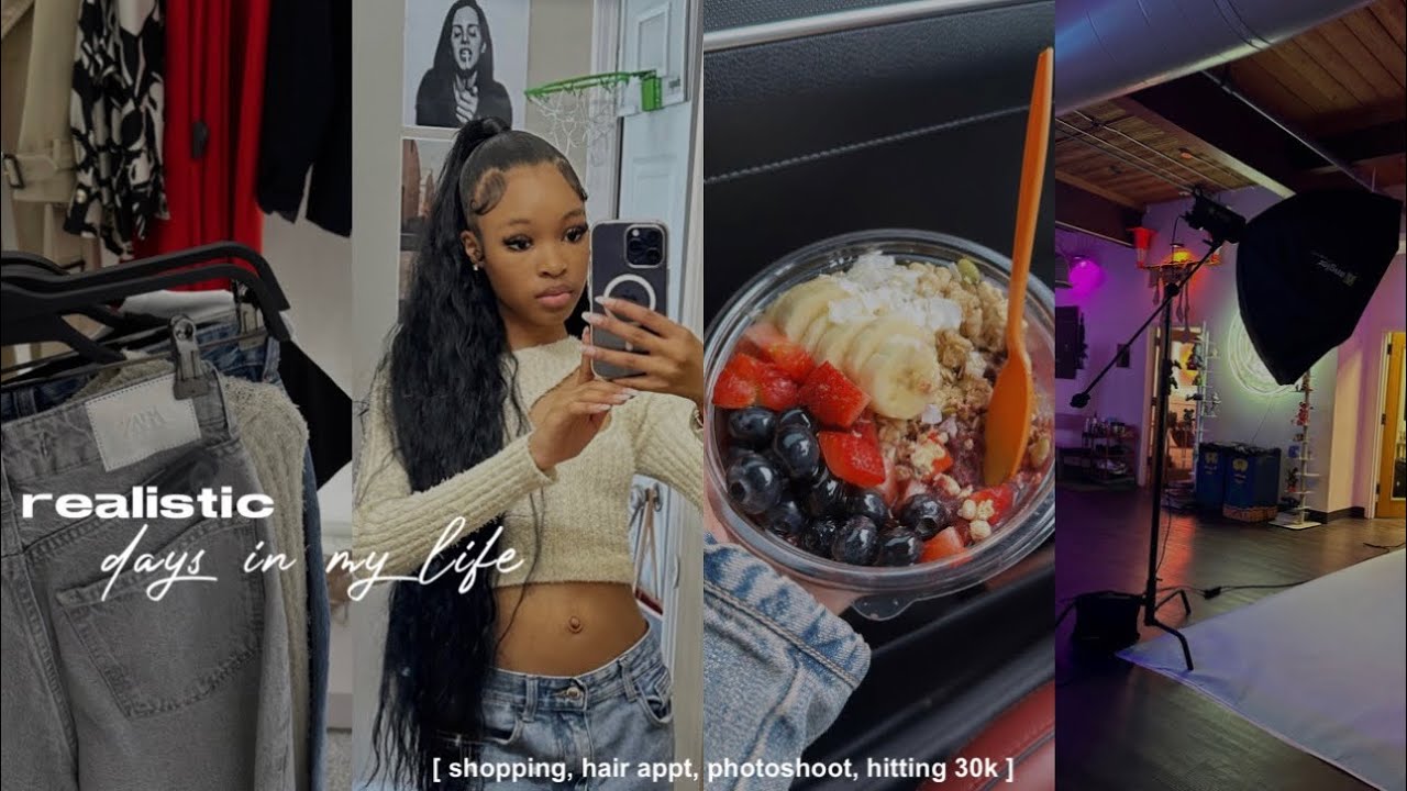 realistic days in my life | hair appt, photoshoot, hitting 30k, mall run, + more