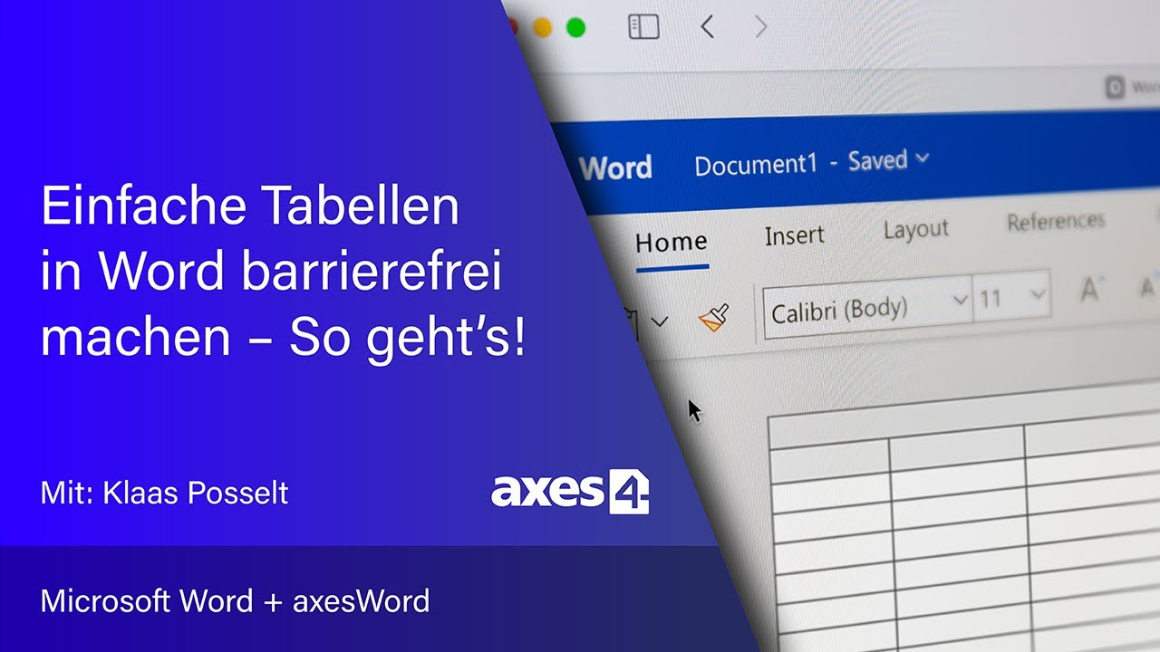 Einfache Tabellen in Microsoft Word barrierefrei machen &ndash; so geht&acute;s!
