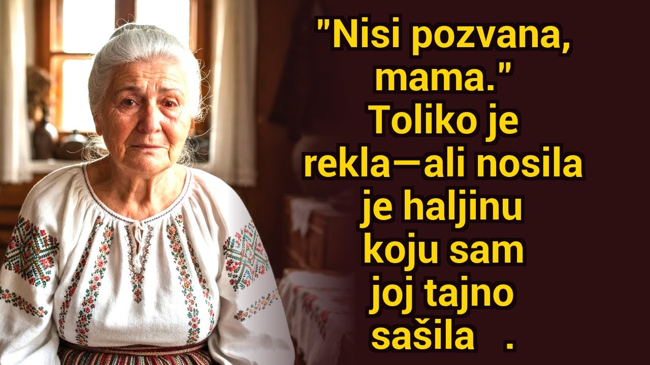 “Nisi pozvana, mama.” To je sve što je rekla — ali nosila je haljinu koju sam tajno sašila