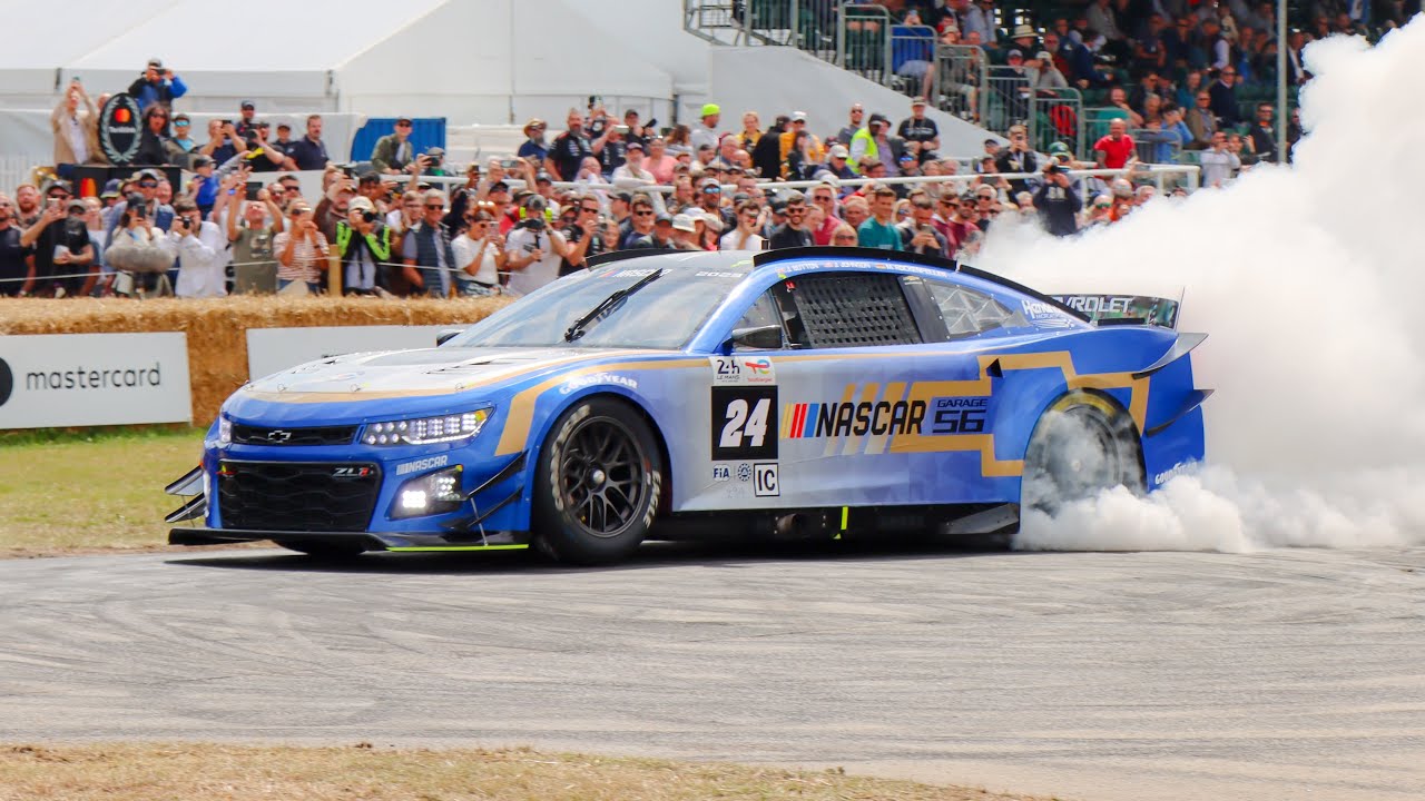 NASCAR Madness at Goodwood FOS 2023 | Burnouts, Drifts, Accelerations, Loud Sounds, ...