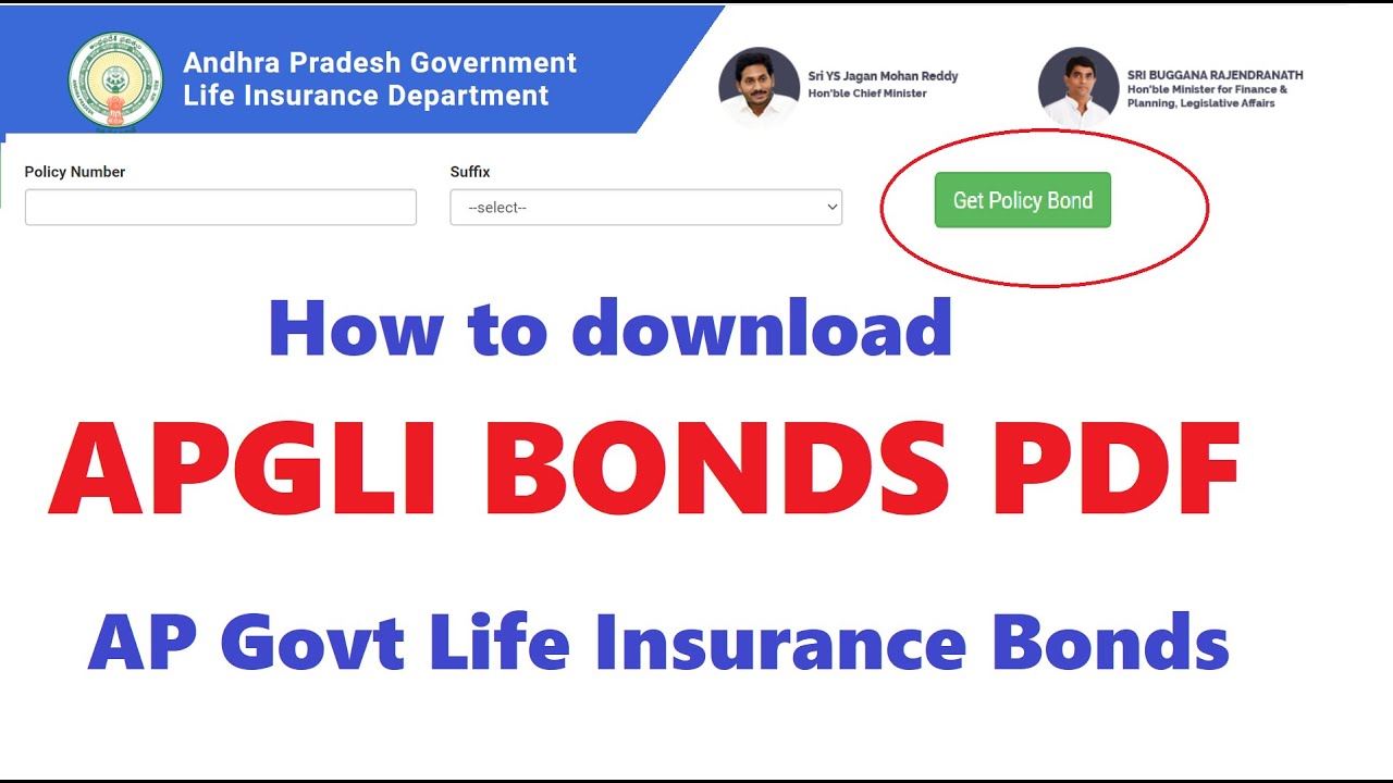 APGLI BOND download | Andhra Pradesh Government Life Insurance (APGLI) Bond download PDF