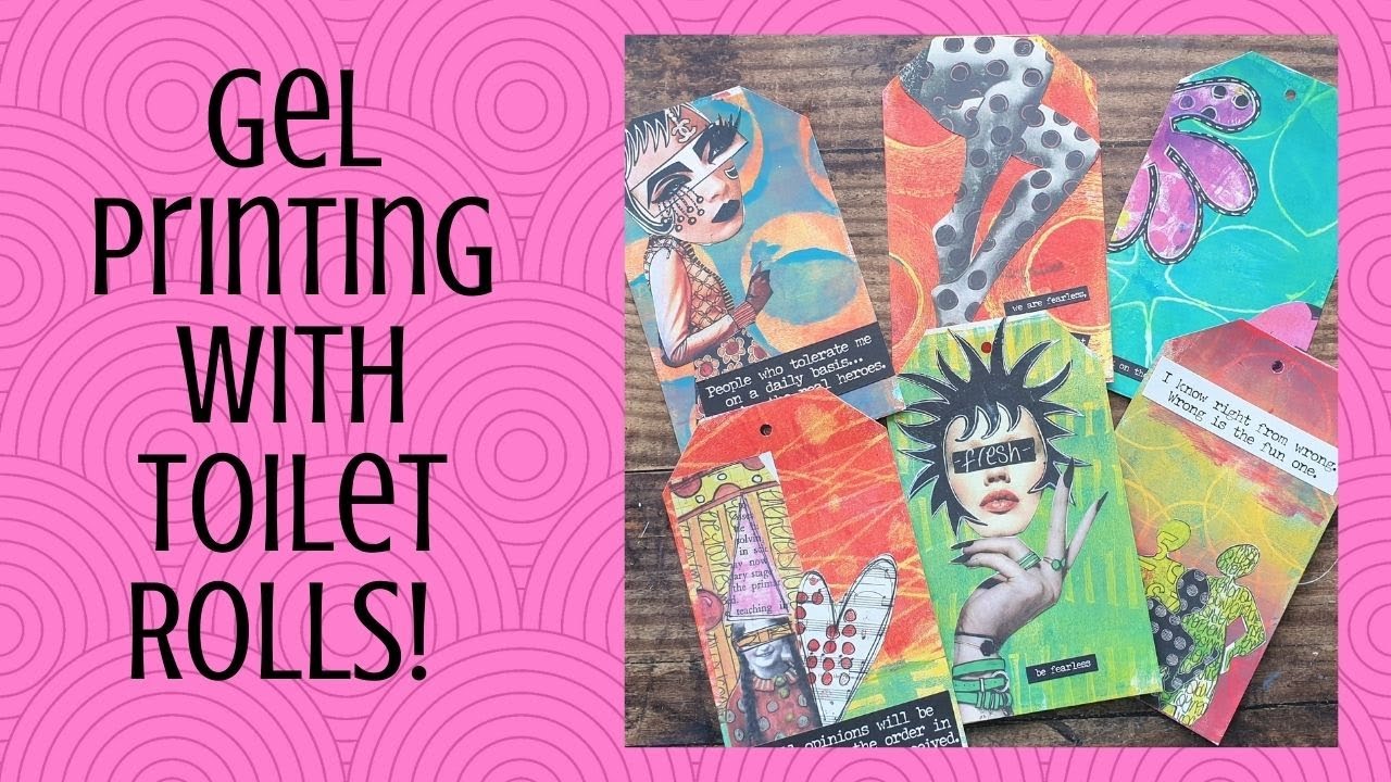 Gel Printing with Toilet Rolls!