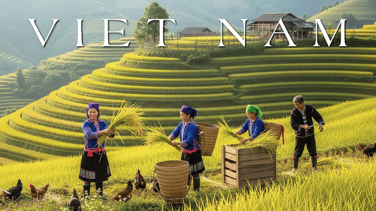 A Peaceful Northwest Vietnam Highland Day - This is a great way to Harvest Rice - Farm Fresh