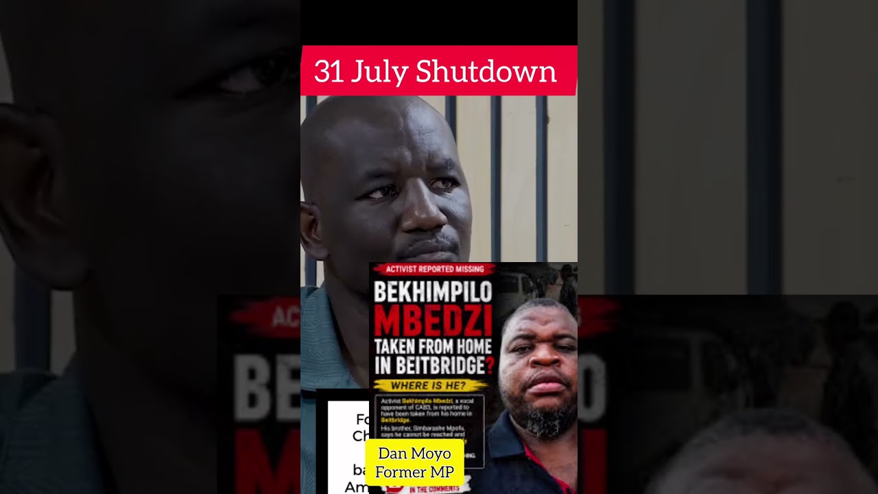 President Emmerson Mngangangwa Warning 31 July Shutdown Activist #politics