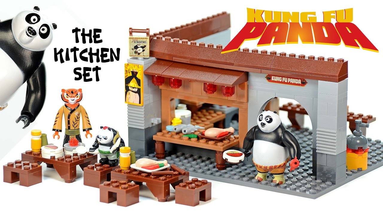 Kung Fu Panda 3 The Kitchen Set Unofficial LEGO Set Speed ​​Build with Master Po Ping