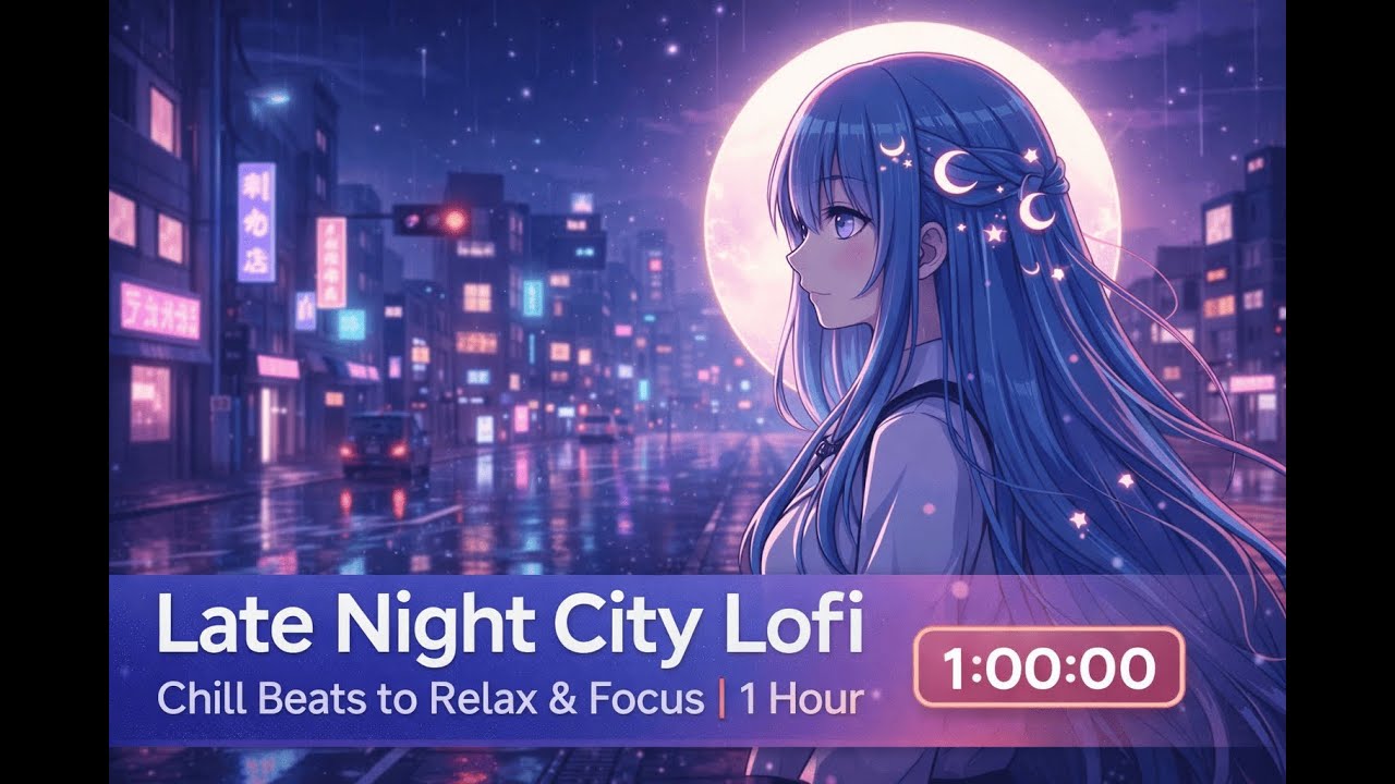 🌃 Late Night City Lofi | Chill Beats to Relax & Focus | 1 Hour