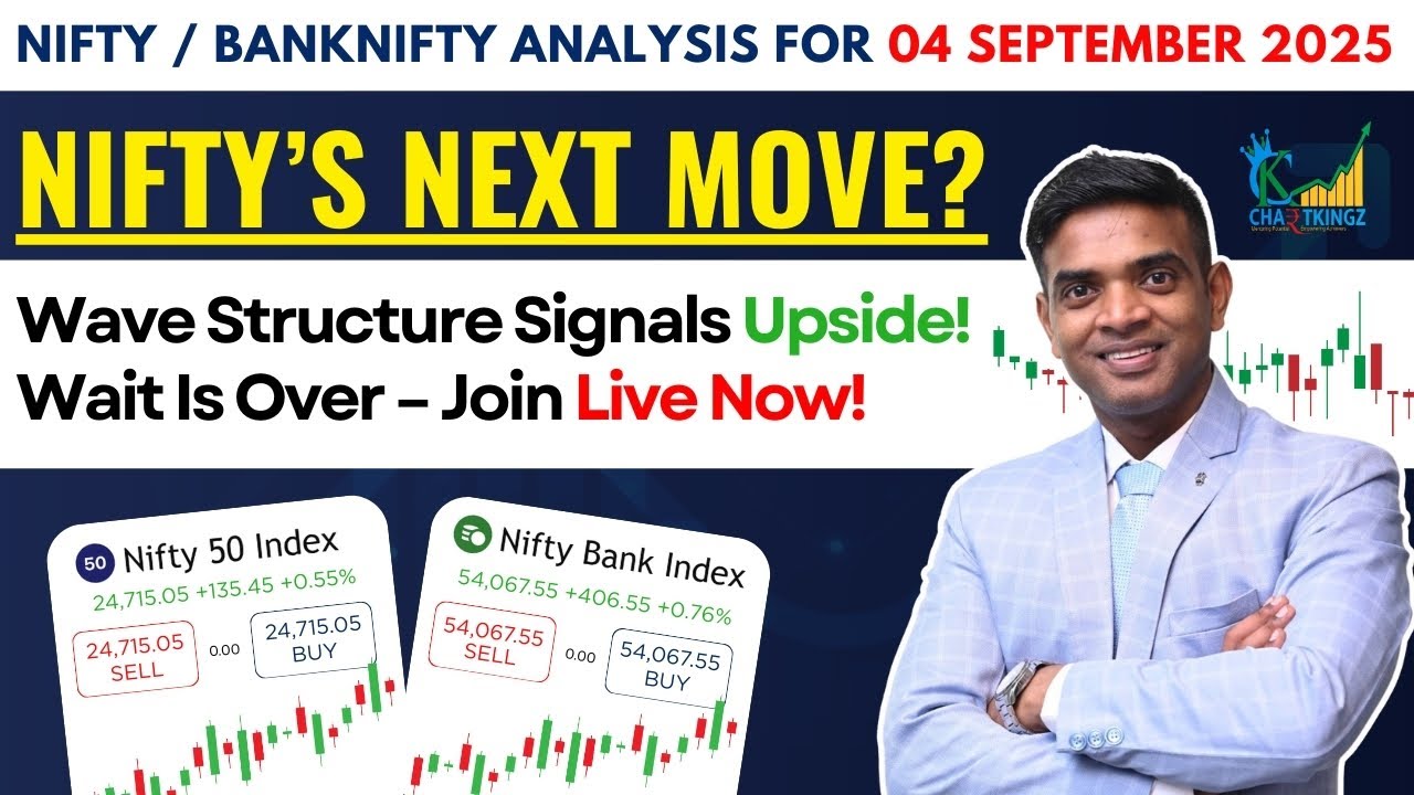 Nifty’s Next Move? Wave Structure Signals Upside! | Live Analysis for 4 September 2025