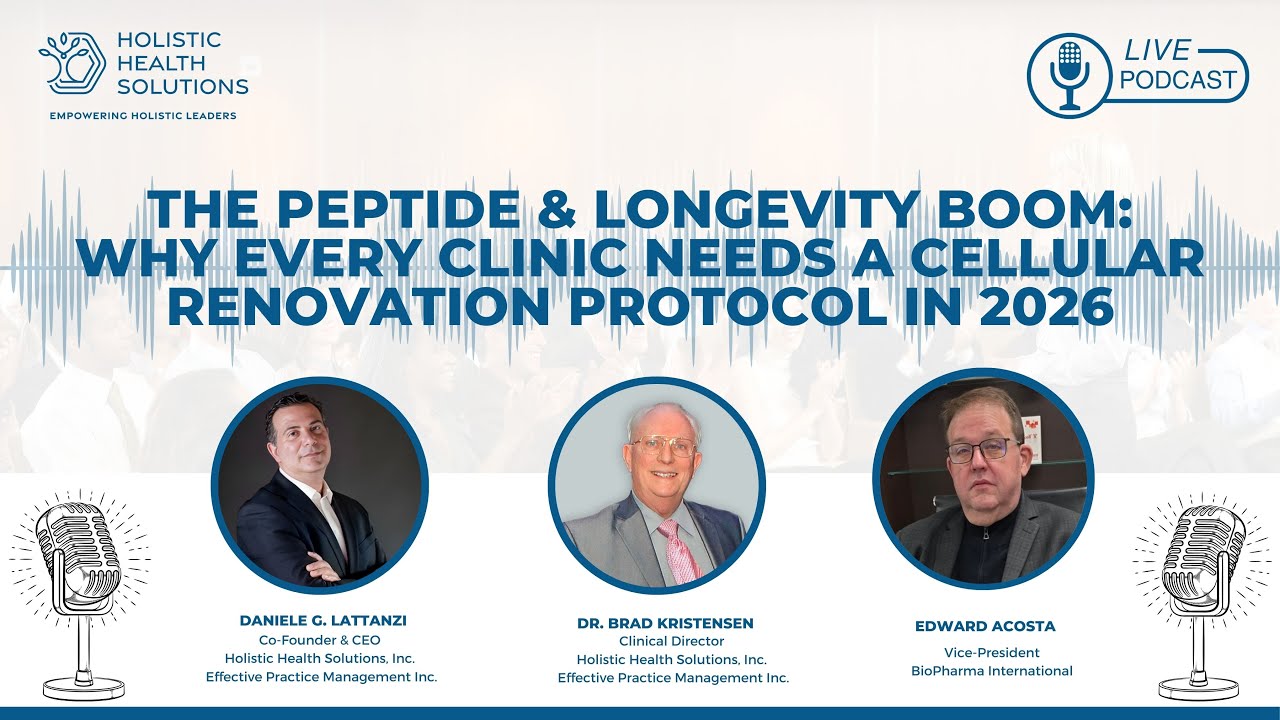 Peptide & Longevity Boom: Why Every Clinic Needs a Cellular Renovation Protocol - Podcast Replay