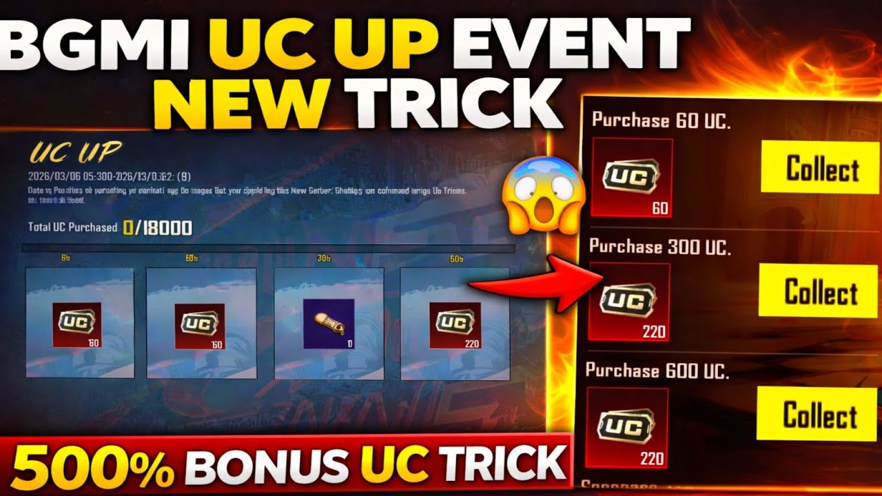 😍BGMI UC UP EVENT NEW TRICK | 500% BONUS UC TRICK | HOW TO GET 10 TIMES UC UP BONUS