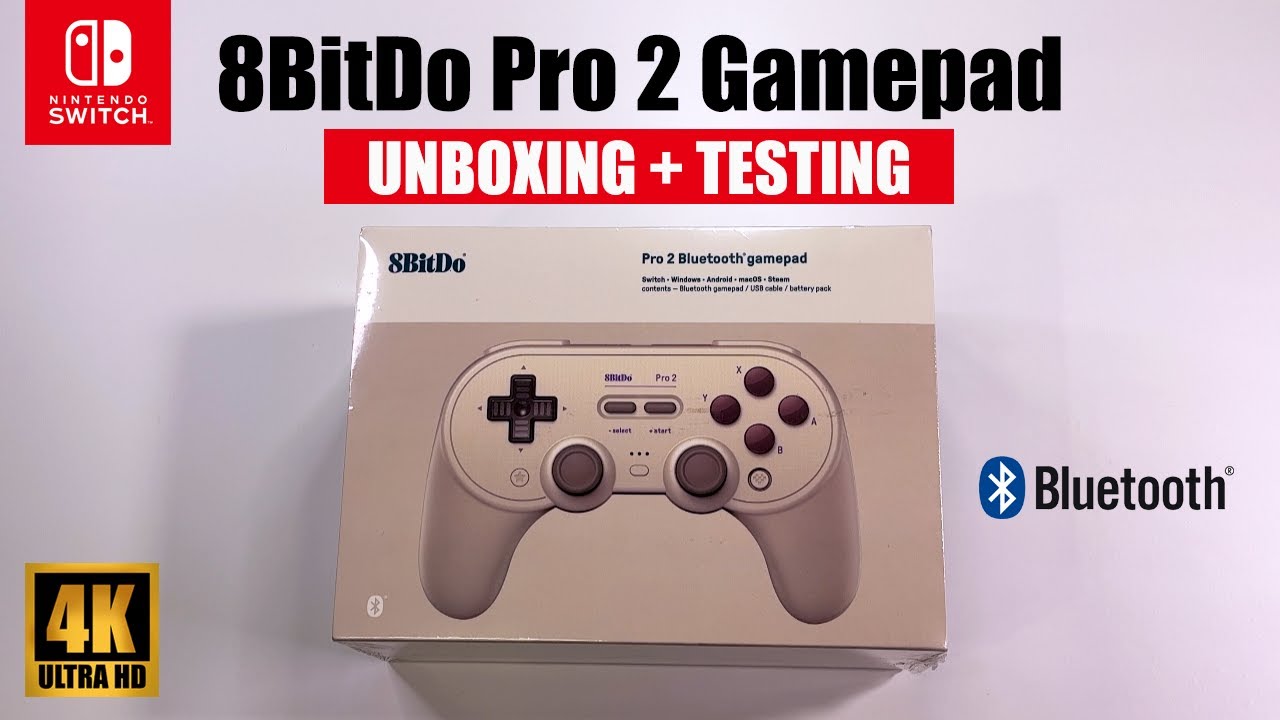 8BitDo Pro 2 Bluetooth Gamepad Unboxing & Testing