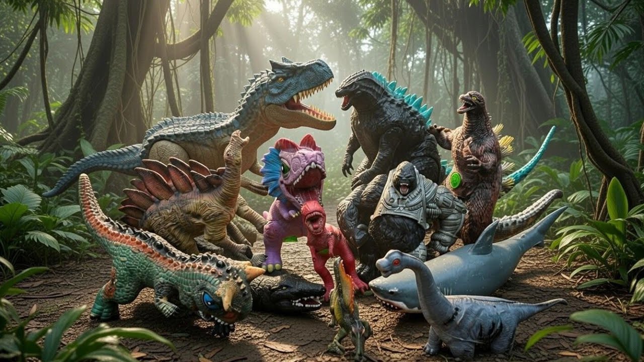 Dinosaurus Jurassic World Dominion: T-rex/Mosasaurus/ Spiderman/ King Kong/Godzilla/Skibidi/Catnap