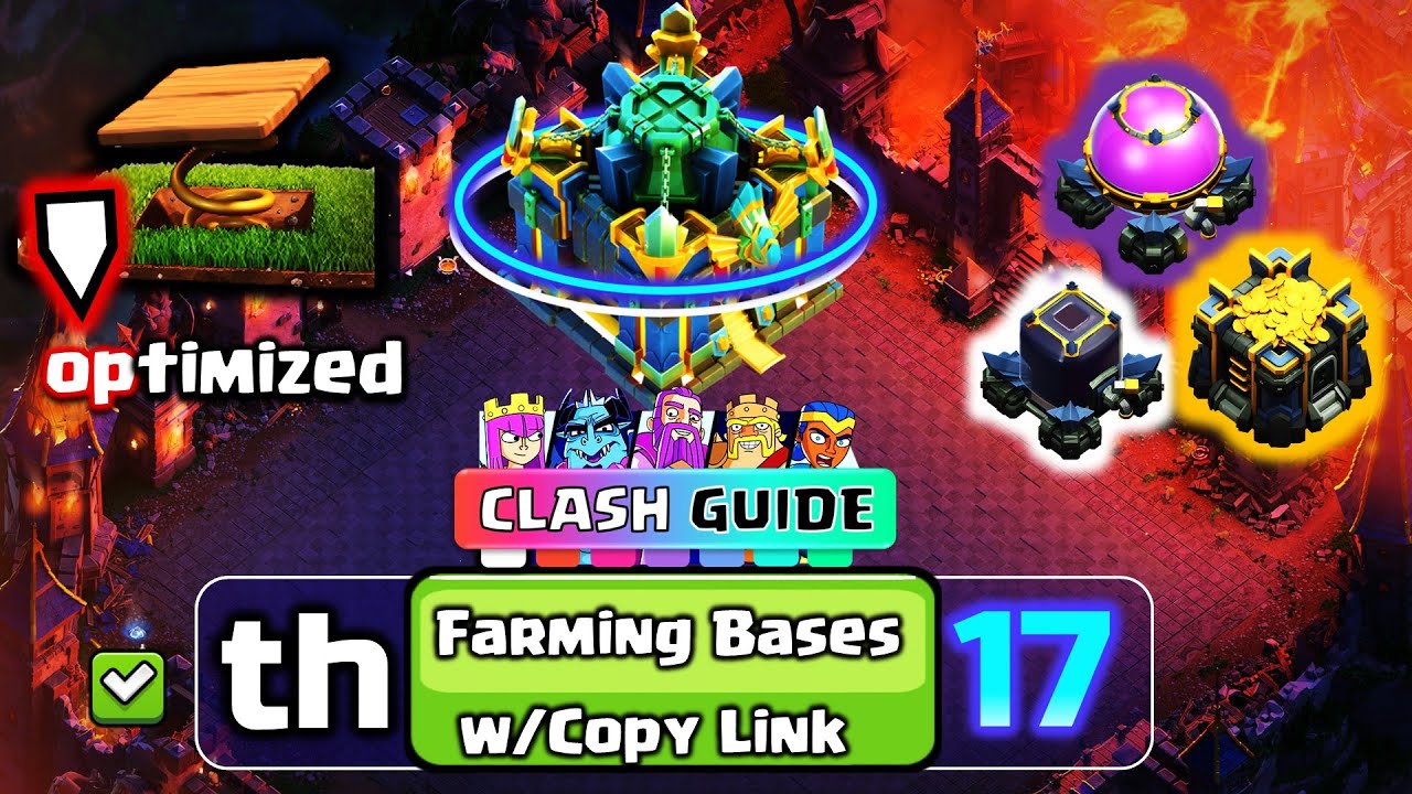 COC! TH17 FARMING BASE 2025 with COPY LINK + ANTI DARK ELIXIR, Gold and Elixir
