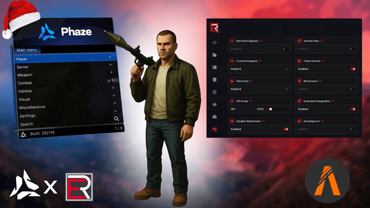 FİVEM RED ENGİNE X PHAZE MENU NASIL BAN YEMEDEN KULLANILIR! (Fivem Hile)