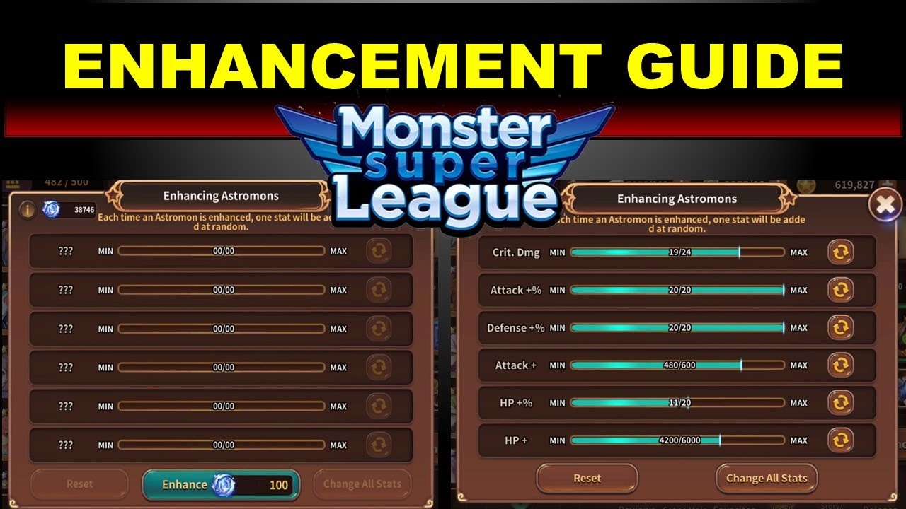 Enhancement Guide - Monster Super League