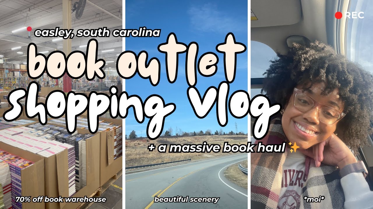 ♡ *cozy* book outlet shopping vlog ♡ 📚 easley, sc | ft. a massive & diverse book haul!
