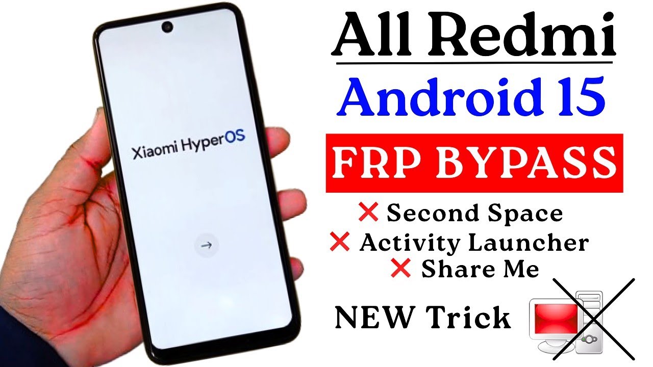All Redmi Android 15 HyperOs 2.0 Frp Bypass/Unlock Without Pc | Remove Google Account Lock 2025