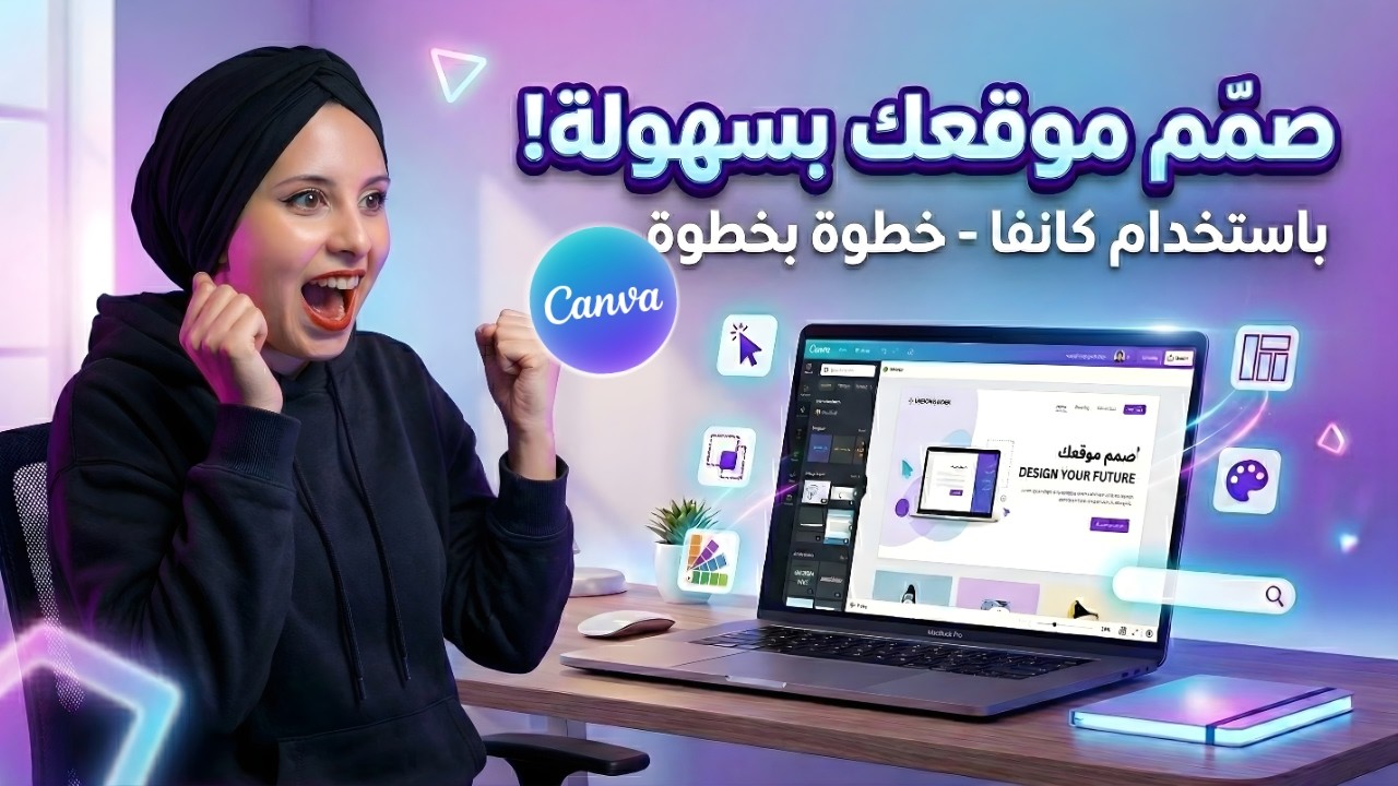 إنشاء موقع الكتروني مجانا على موقع كانفا | تصميم موقع إلكتروني على Canva