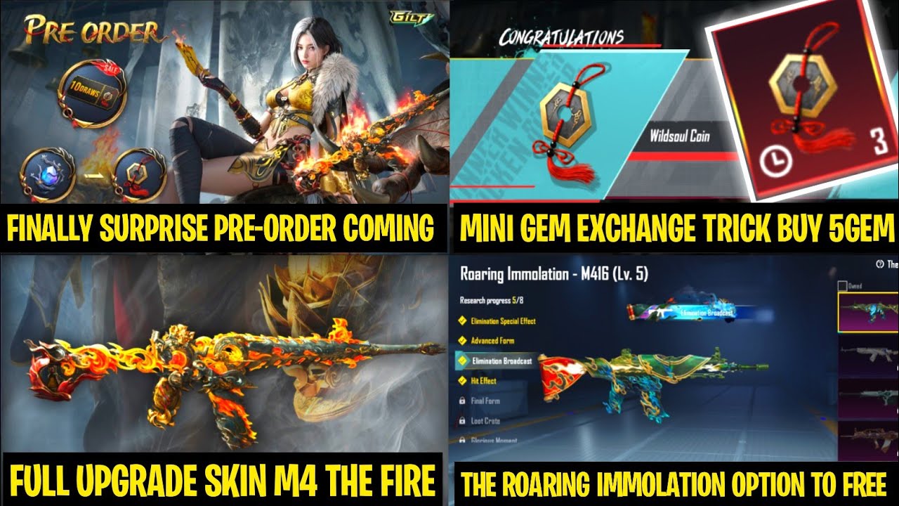 😍Good News 5 Free Gem | Wildsoul Coin Gem Exchange | Pre-Order Ultimate Set | M416 Crate Opening 