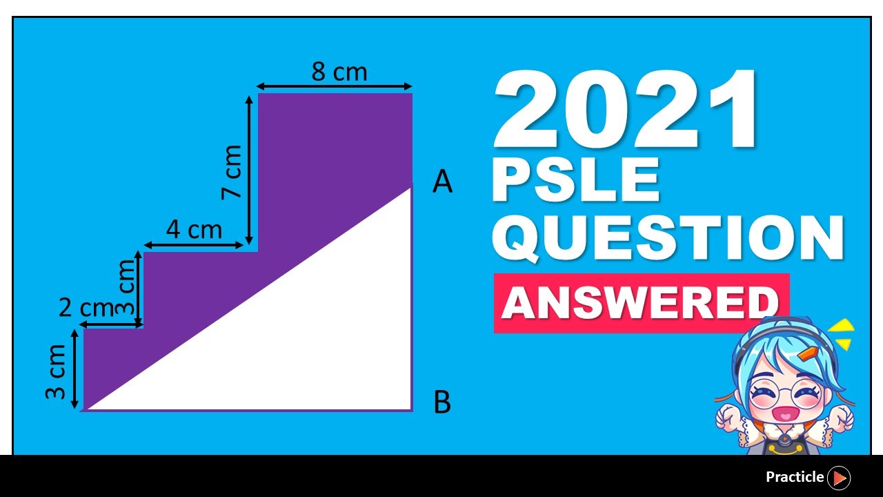 PSLE Math Questions 2021 Answered | Area and Perimeter of shaded and unshaded part