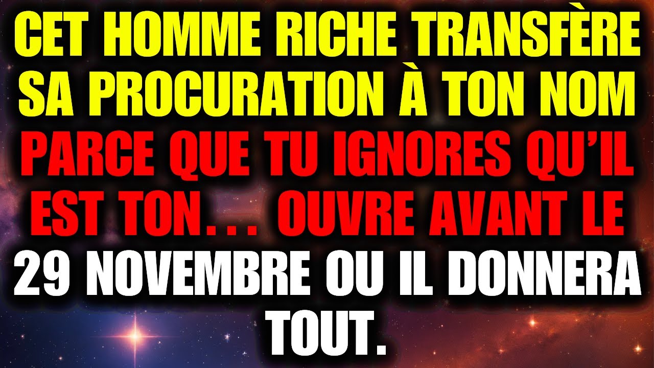 🧾Cet homme riche transfère sa procuration à votre nom parce que vous ignorez qu’il est…