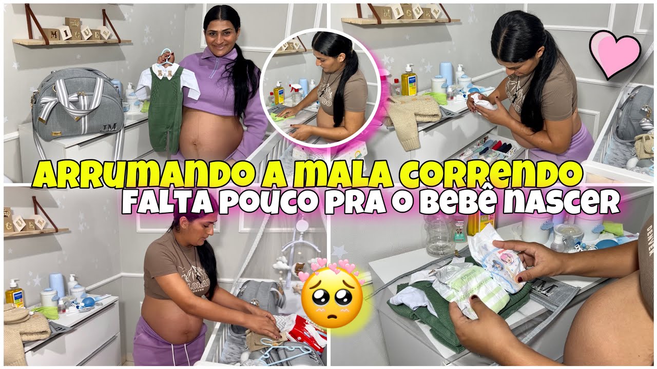 ARRUMANDO A MALA MATERNIDADE CORRENDO!!! FALTA POUCO PARA O BEBÊ NASCER😱*OLHA COMO FICOU*UM SONHO🙏