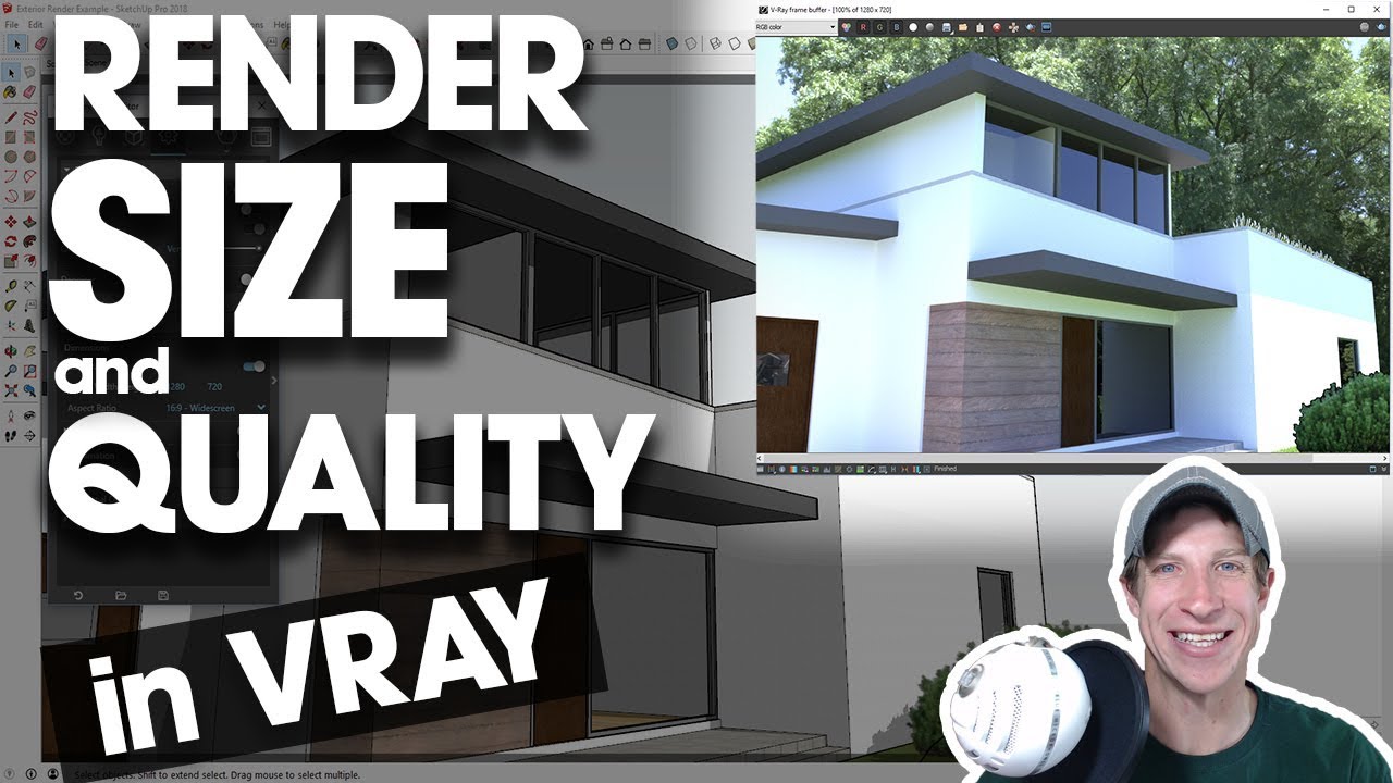 ADJUSTING RENDER SIZE AND QUALITY in Vray for SketchUp