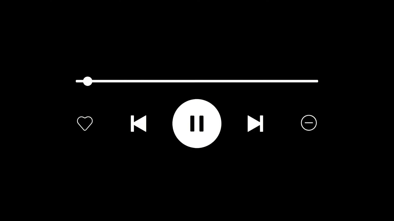 Black Screen Music Player Overlay (4K) &bull; Music Player Overlay Template &bull; Avee Player Template HD