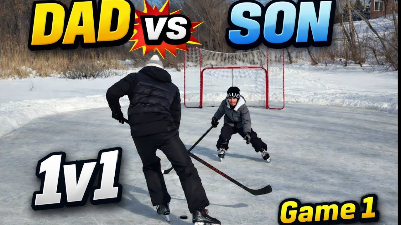 1v1 Dad vs Son - The Battle Begins #icehockey #odr #trending