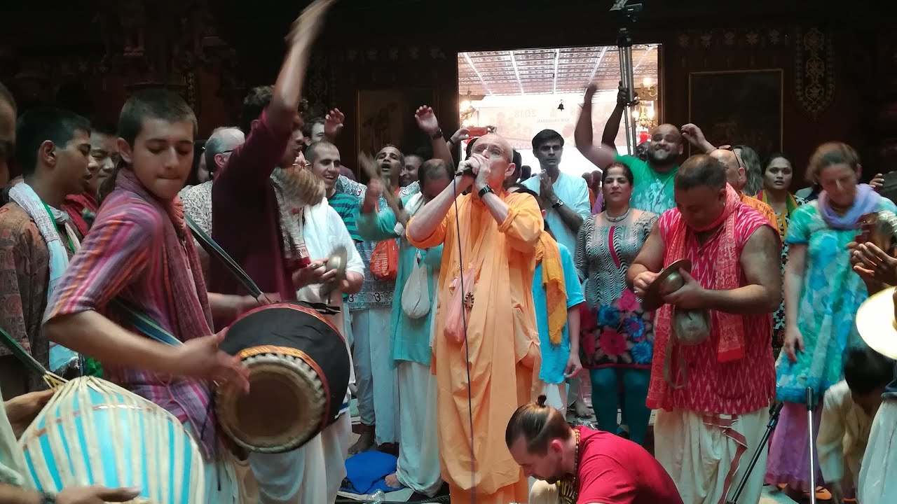 Kadamba Kanana Swami at the 50-Hour Kirtan in New Vrindaban, USA, 2018