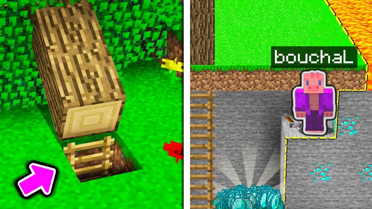 50 Hráčů staví TAJNÉ BUNKRY v Minecraftu...
