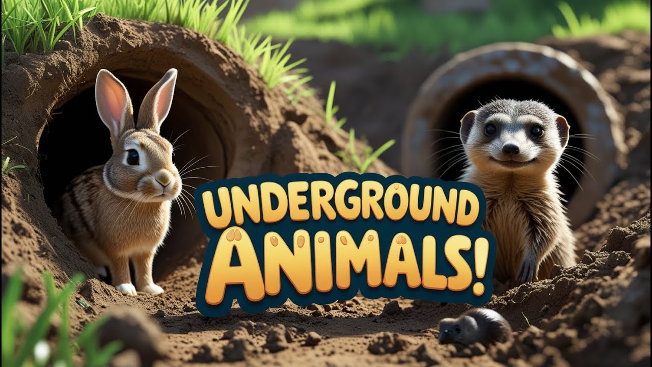 🐾 Animals That Live Underground! 🕳️ Secret Tunnels & Burrows for Kids