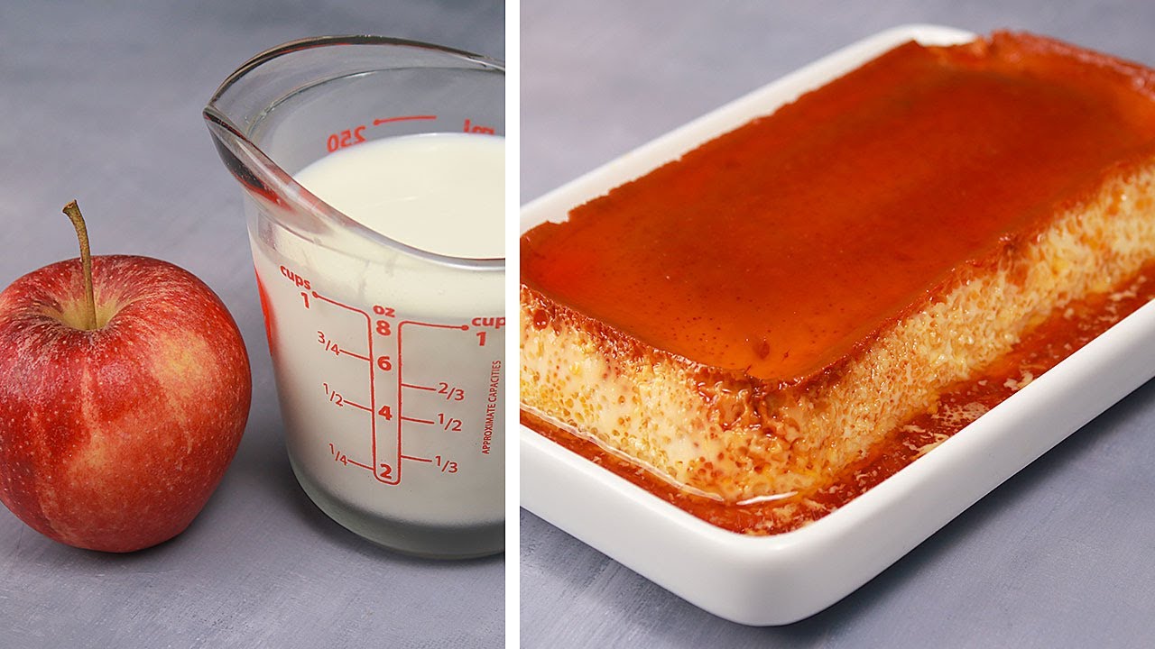 Apple Caramel Dessert | Apple Pudding Dessert | Caramel Pudding Recipe