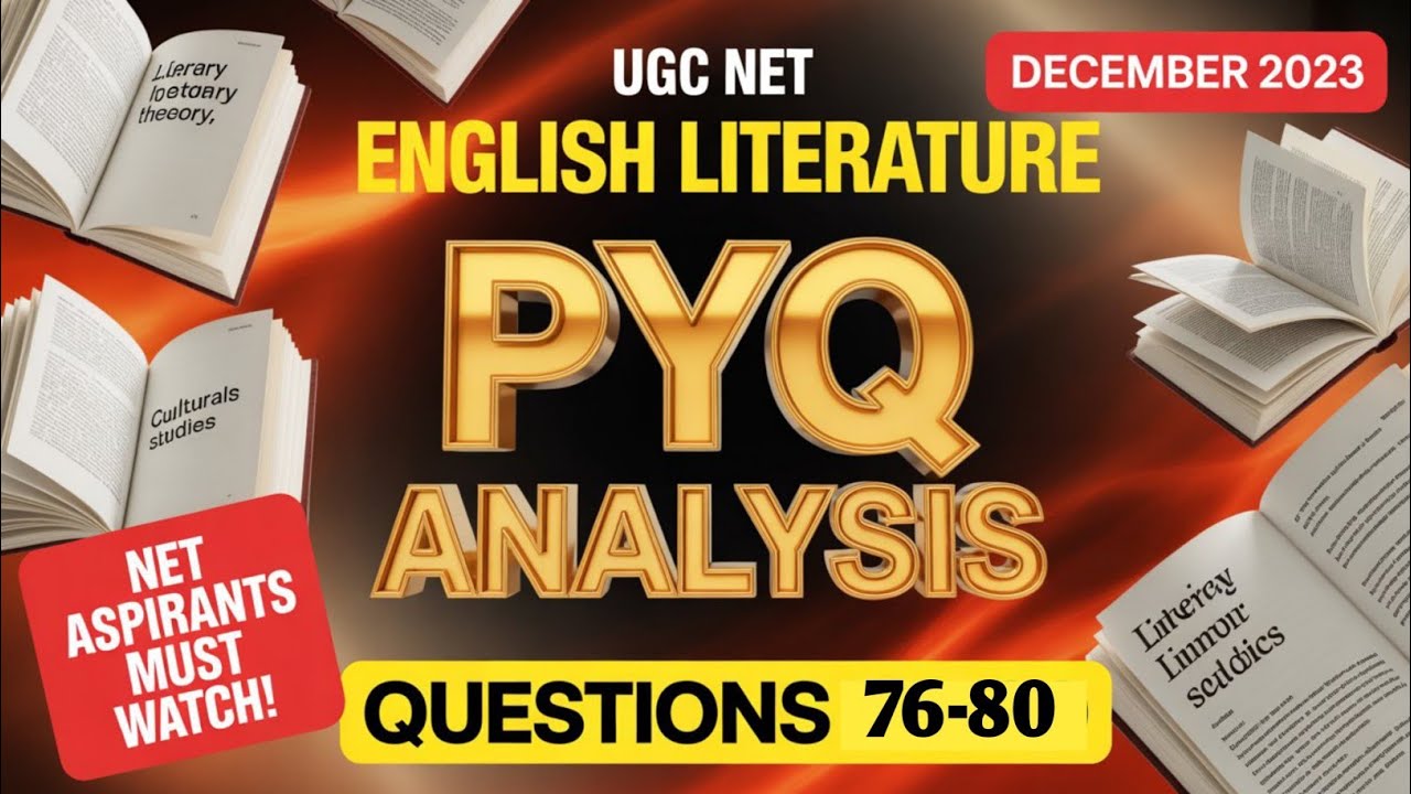 Q.76-80 Ugc net English literature pyq analysis with detailed #ugcnetenglishliterature #pyqanalysis 
