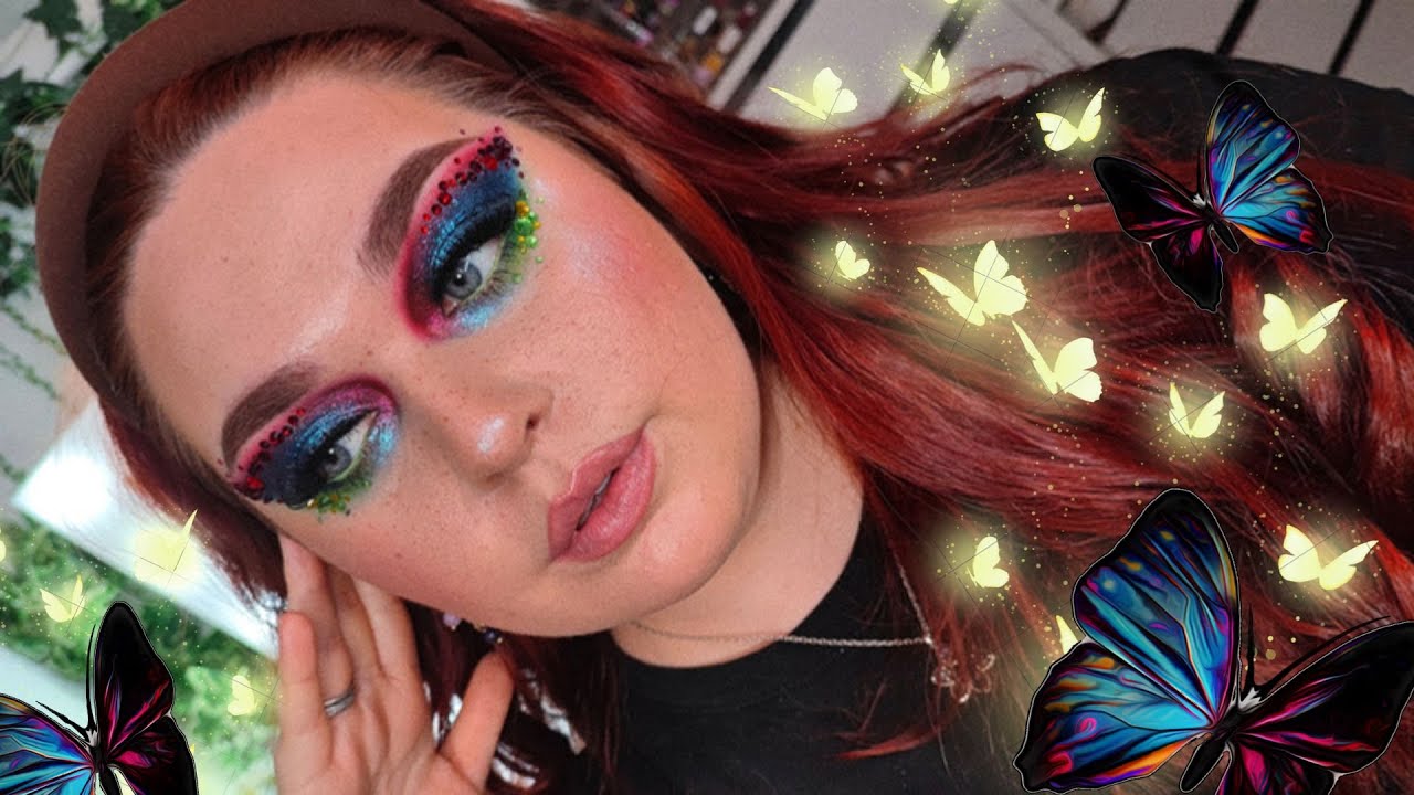 BUTTERFLY MAKEUP avec strass et paillettes 🦋