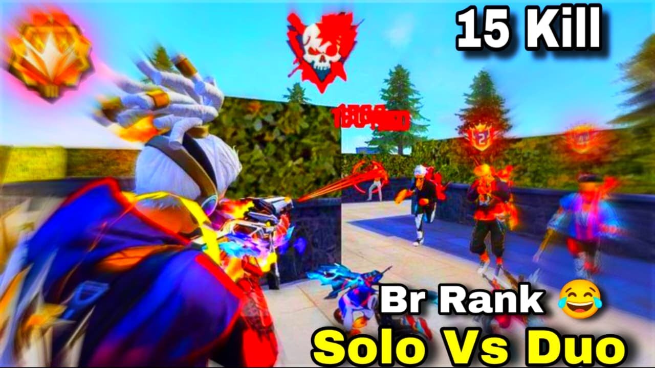 SOLO🕺🏻⚡  DUO🧑‍🤝‍🧑 !! Br Rank 😀 !! 15 Kill 🤡-!! BOOYAH KI HOBE 🐸-! SAD X 6T9 🥲🥹