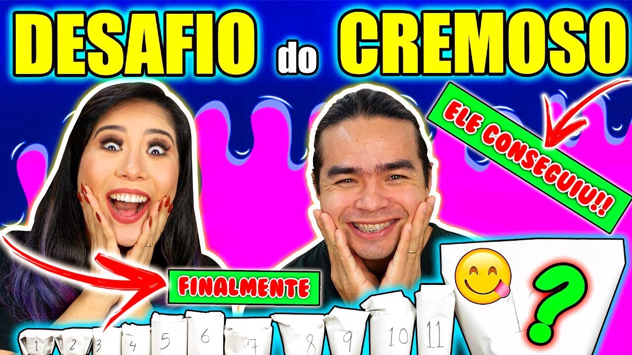 DESAFIO DO CREMOSO - FINALMENTE ELE CONSEGUIU! KKKKK | Maru e Bomba
