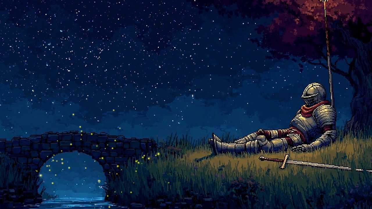 The Lone Knight's Night: Calming Lofi Beats to Quiet Your Mind and Reflect on Life ⚔️✨