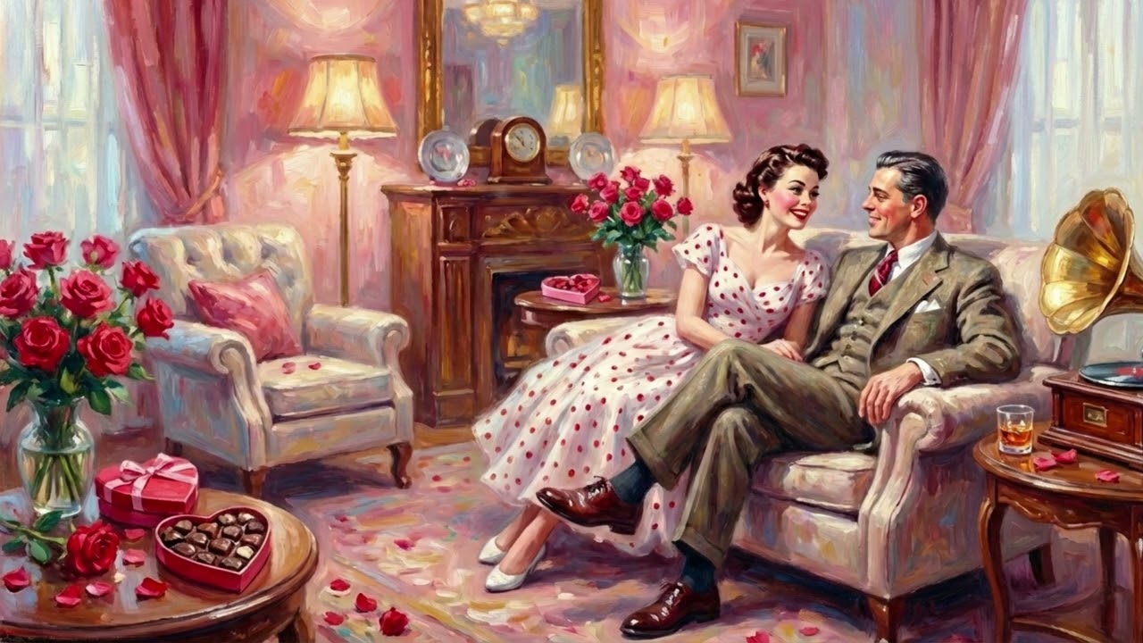 Romantic Vintage Jazz for Work & Relaxation 🍫 | Valentine’s Night