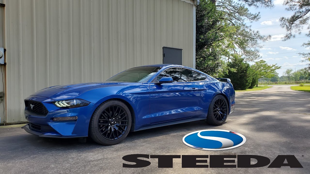 MUSTANG ECOBOOST GETS LOWERED! | Steeda Progressive Sport Lowering Springs Review and Install!