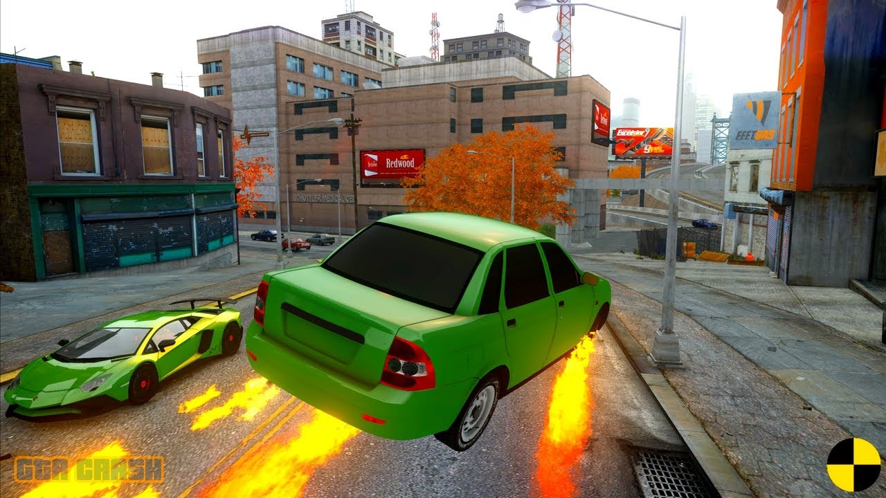 GTA 4 CRASH TESTING REAL CAR 648