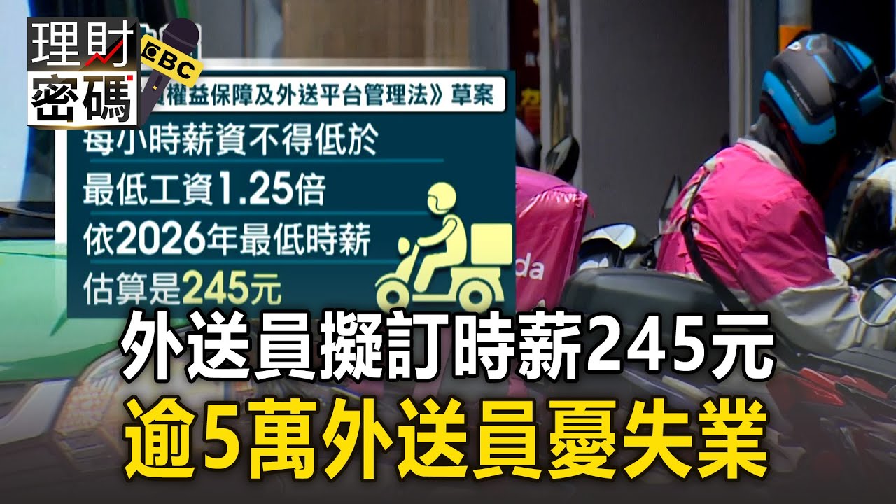 外送員擬訂「時薪不低於245元」！逾5萬外送員憂失業【理財密碼】
