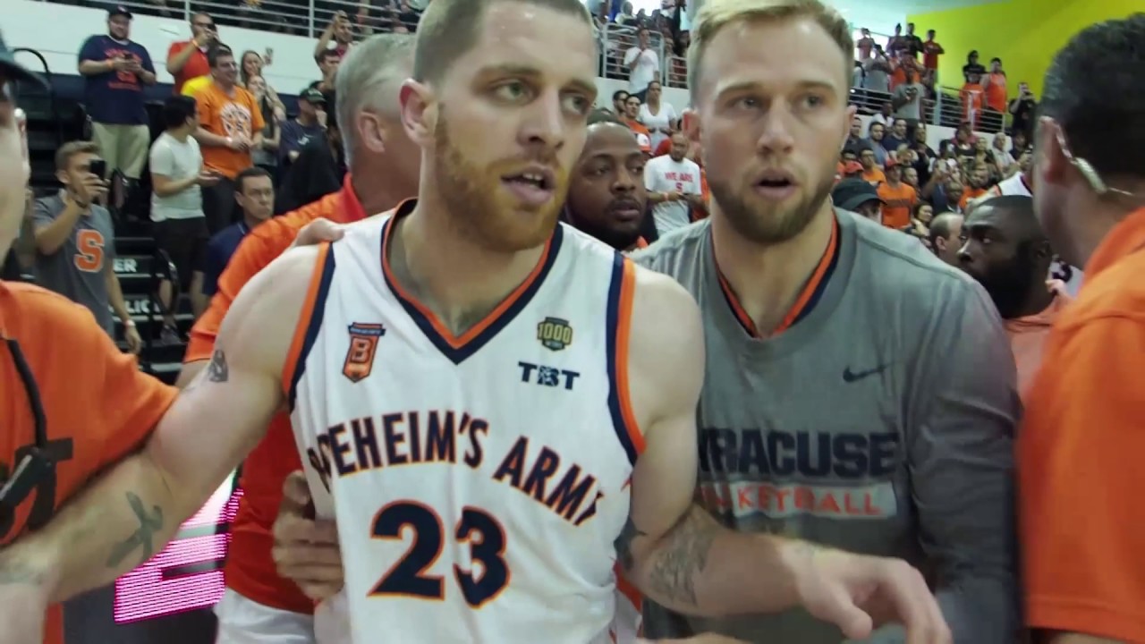 Eric Devendorf's post-game congratulations after Boeheim's Army win