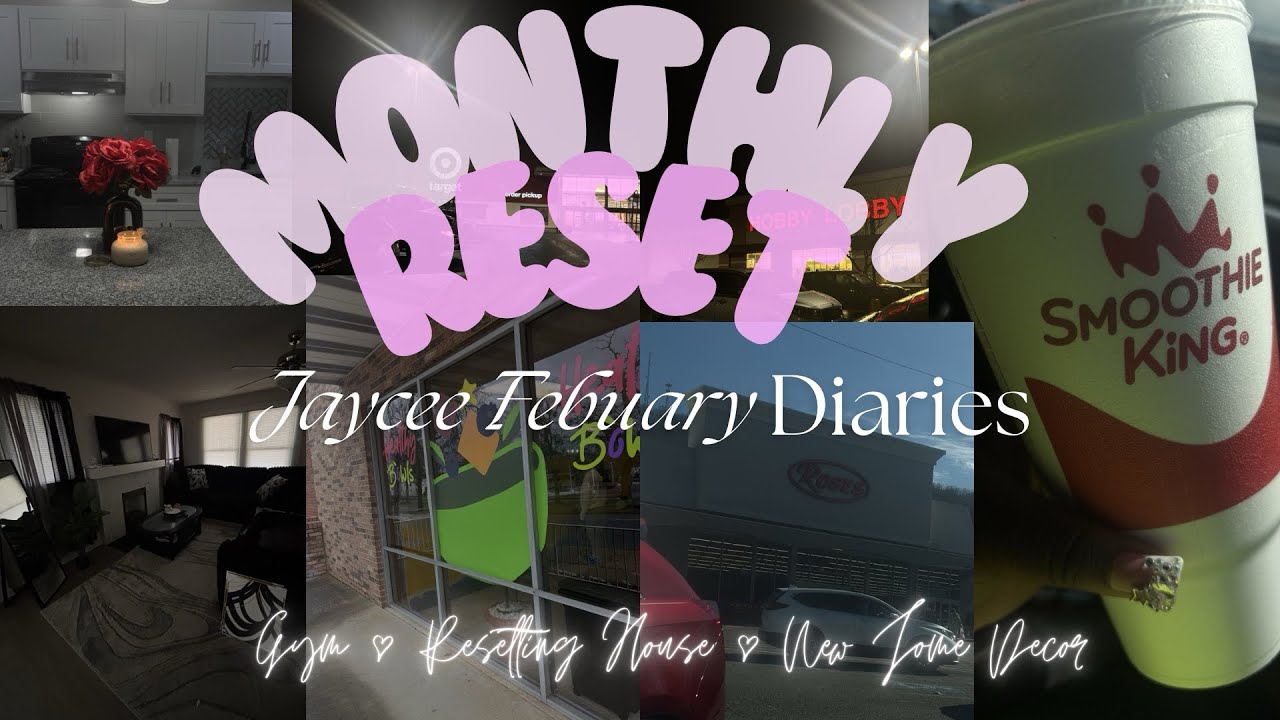 Episode 1:  of Jaycee February Diaries💕🎀/ Monthly reset • Gym 🏋🏾‍♀️ • New Home Decor 🏡
