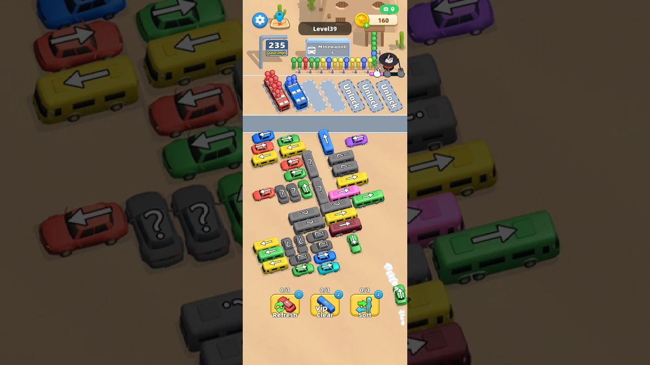 Gra autobusy - Car Jam - lv39