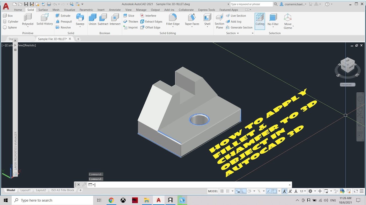 How To Apply Fillet And Chamfer To 3D Model/Objects