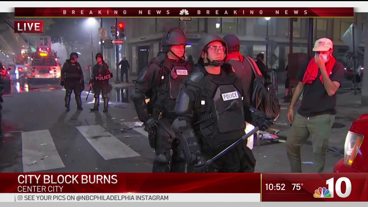 Center City Philadelphia Block Destroyed, Burning After Violent Protest | NBC10 Philadelphia