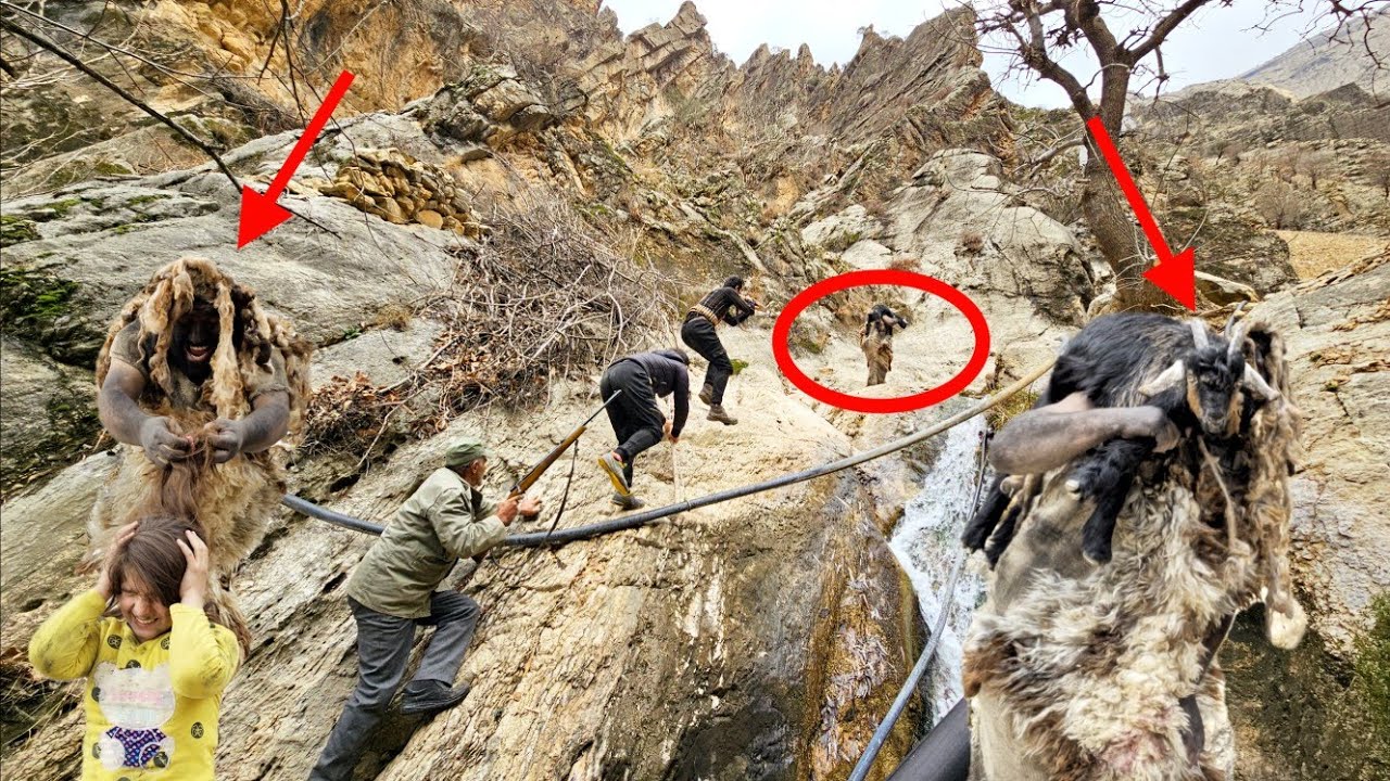 In Search of the Wild Man: A wild cave-dwelling monster attacks the village and steals a goat.